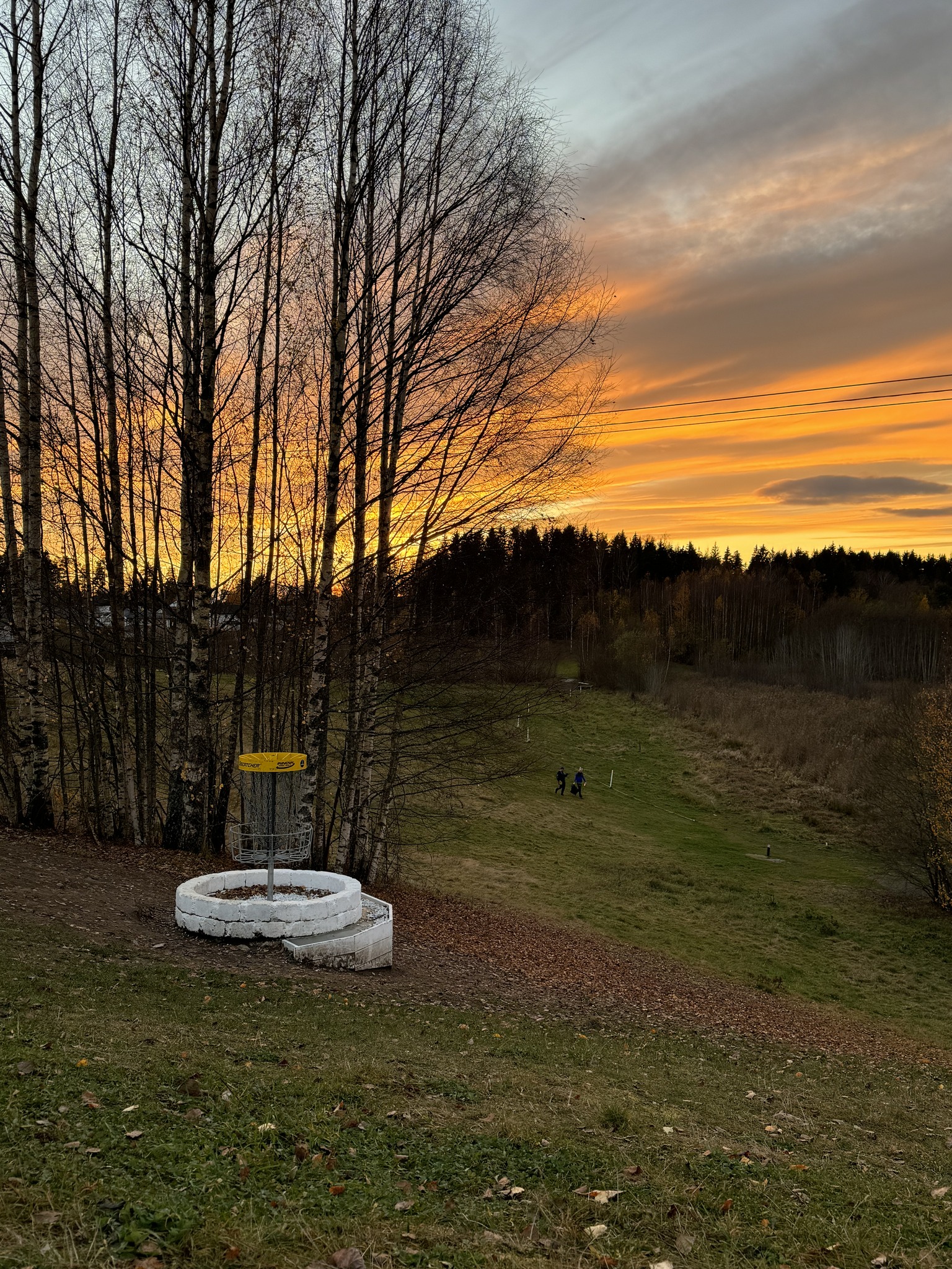 Banen ved solnedgang